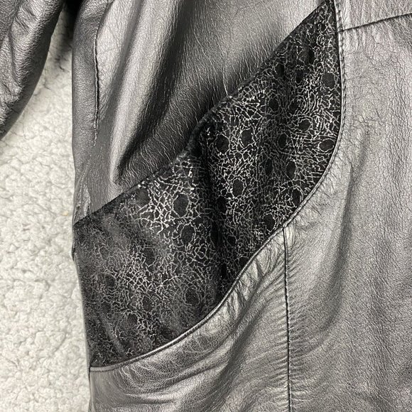 VTG Wilson’s Leather Pelle Studio Women’s Thinsulate Leather Jacket Medium Black - Picture 7 of 15
